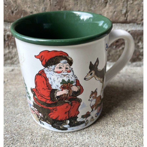 Lot of 3 Vintage 90s Potpurri Press Christmas Santa Claus Coffee Cups Mugs - Picture 6 of 10